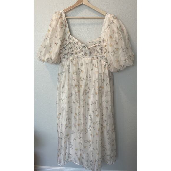 Worth Collective NWT Harlow Maxi Dress in Tiny Yellow Floral Bump Friendly XL - Picture 9 of 15